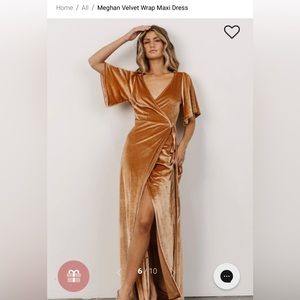 velvet wrap maxi dress